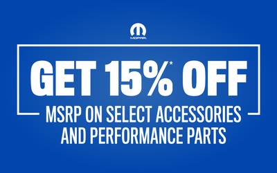 Get 15% Off MSRP On Select Accessories And Performance Parts